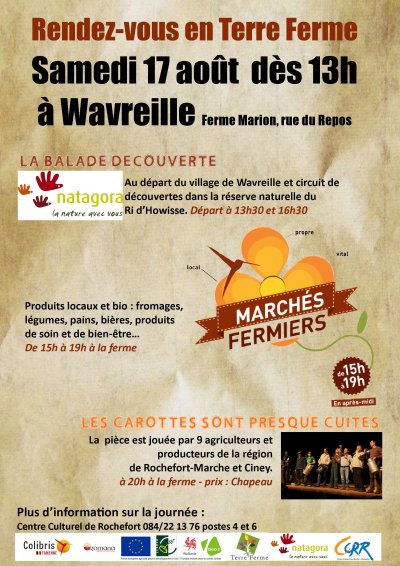 Wavreille : Balade nature – Marché fermier – Théâtre